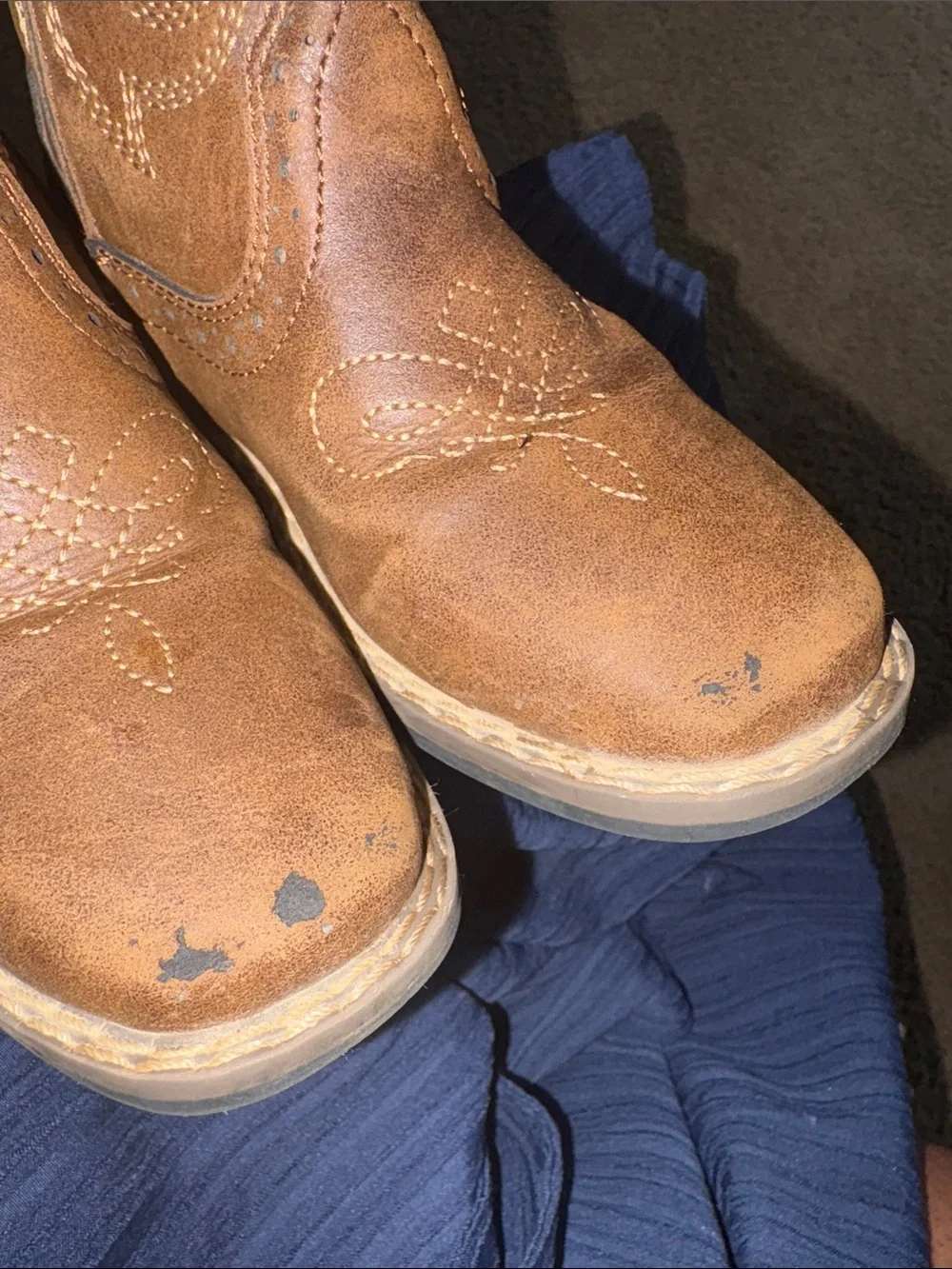 Kids Brown Western-Style Boots